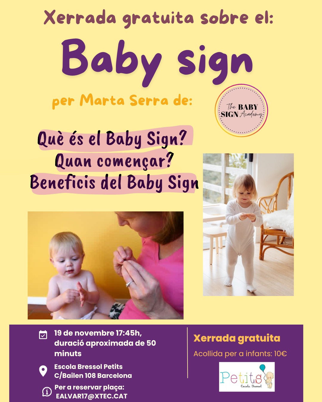 📣 ¡Nueva charla gratuita sobre Baby Sign !